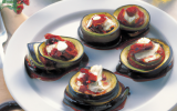 Corolles d'aubergines au magret-mozzarella