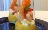 Recette de verrines de gambas, crevettes surgelées, gambas surgelées -  Gimbert Océan