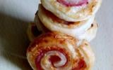 Palmiers feuilletés jambon et emmental