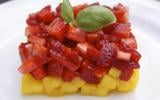 Tartare de fraises Guariguettes et mangue au citron vert et basilic