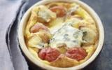 Clafoutis de tomates cerises au Bresse Bleu