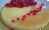 Flan fraise-caramel