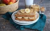 Croque-monsieur sucré à la banane et beurre de cacahuètes