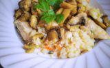 Riz au poulet champignons