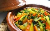 Tajine de carottes, petits pois et pommes de terre