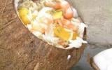 Salade noix de coco et crevettes