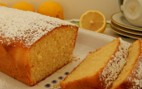 Gâteau au citron avec sorbet à la banane