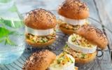 Petits buns au pavot,coleslaw et en cas de caprice