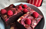 Brownie aux framboises