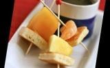 Fondue Banania aux fruits d'hiver et blinis