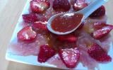 Carpaccio de thon et fraises