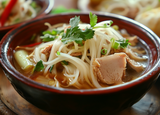 Soupe de porc et de nouilles comme à Pékin