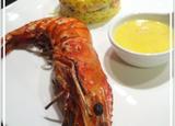 Grosse gambas au BBQ et son beurre blanc
