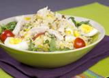 Salade de riz au maïs et poulet