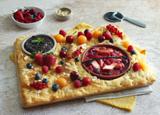 Focaccia sucrée façon planche desserts