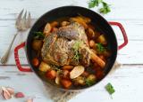 Gigot d'agneau aux légumes et à la bière