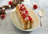 Bûche façon charlotte de Noël aux framboises