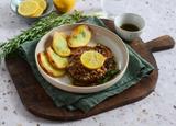 Tournedos de saumon rôti et pommes de terre au persil
