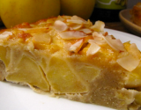 Gâteau de pommes au cidre, amandes et sarasin