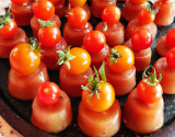 Mini puddings tomates- groseilles