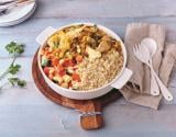 Couscous en Perles au poulet, oignons et raisins secs