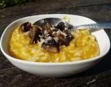 Risotto à la citrouille et aux champignons