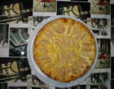 Tarte aux pommes sur lit de crème aux œufs