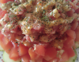 Tartare de tomate concombre au cumin