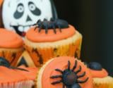 Cupcakes d'Halloween vanille et petites araignées