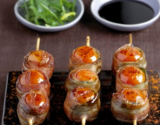 Brochettes de Tomates de France au lard et balsamique