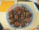 Muffins fondants 'araignees' chocolat-speculos