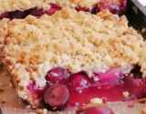 Tarte aux cerises façon crumble