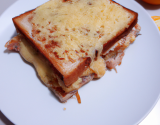 Croque monsieur au thon et saumon