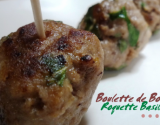 Boulettes de bœuf à la roquette et au basilic