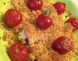 Crumble Cœur au poisson et tomates cerises