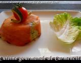 Mousse de courgettes sur lit de saumon fumé