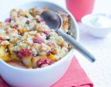 Crumble pomme framboise et chocolat