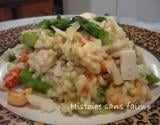 Risotto aux écrevisses et asperges vertes