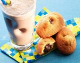 Madeleines cœur noisette et milkshake au chocolat