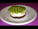 Gâteau individuel au chocolat, banane et kiwi