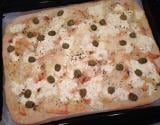 Pizza blanche au saumon fumé