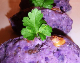 Quenelles maison de vitelotte au chèvre frais et aux noix