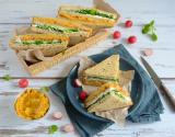 Club sandwich au houmous de carottes