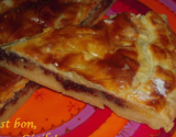 Galette frangipane, fleur d'oranger, pépites de chocolat