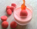 Panna cotta aux bonbons fraises