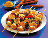 Brochettes de poulet aux épices