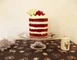 Red velvet naked cake aux framboises