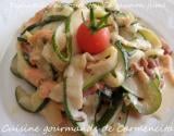 Tagliatelles de courgettes au saumon