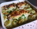 Gratin d'andouillettes aux poireaux