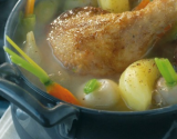 Pot-au-feu au canard et oignons grelots